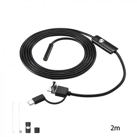 Водонепроницаемый эндоскоп 2м (Micro USB, USB, Type-C) DEKO WEC-2 065-0154